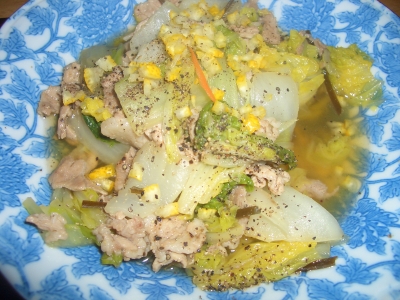 白菜と豚バラ肉の煮物
