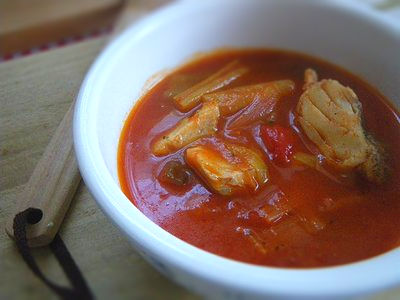 ねぎとたらのトマトスープ煮