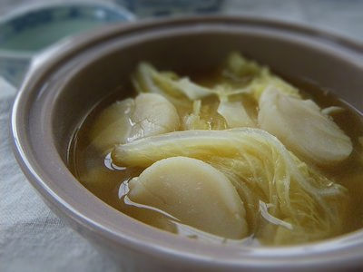 白菜と帆立てのあったかスープ