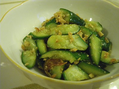 たたききゅうりのピリ辛あえ