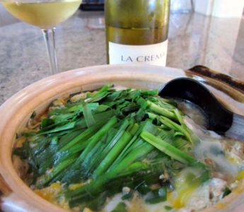 豚とにら玉もやしのしらたき鍋