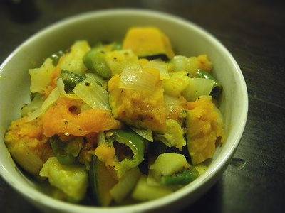 夏野菜のレンジ蒸し