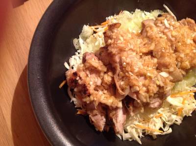 蒸し鶏のパリパリ焼き