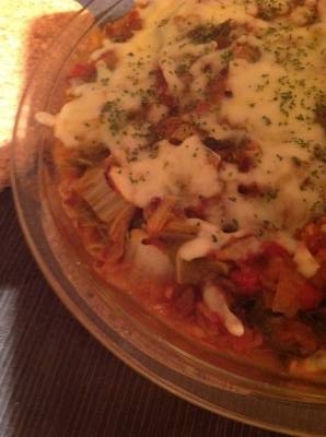 白菜とごぼうのミートソースグラタン