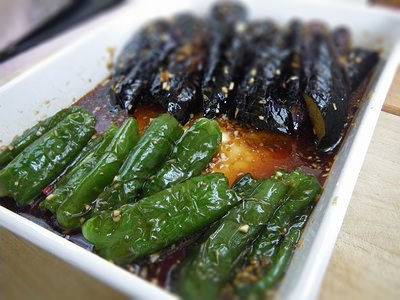 なすとピーマンの南蛮づけ