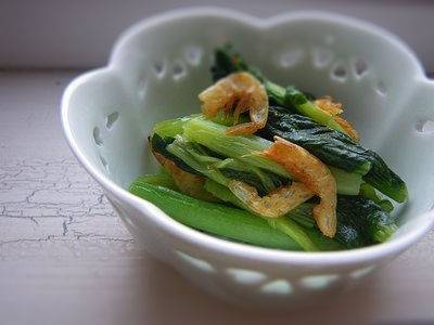 小松菜の桜えび炒め