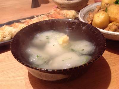 大根餅のすまし汁