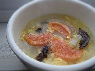 白菜の三色スープ