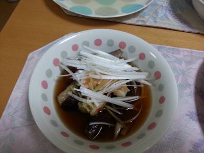 なすとえびの煮物