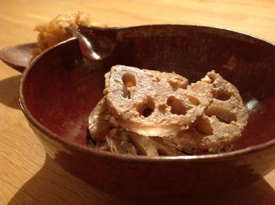 れんこんのクリーミーチーズきんぴら