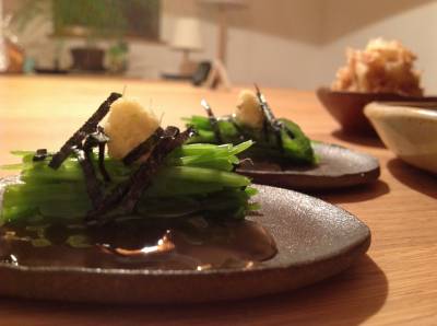 みつばのしょうがあんかけ