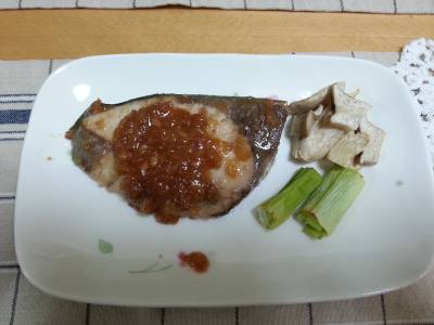 ぶりの梅みそ焼き