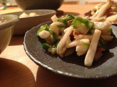 長芋とちくわの オクラあえ