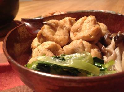 小松菜とがんもの含め煮