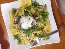 オイルサーディンのパスタ