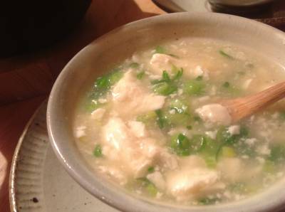 ねぎと豆腐のスープ