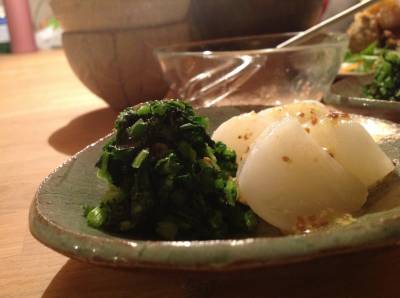 温かいかぶのサラダ