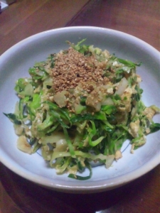 卵とキャベツの和風炒め