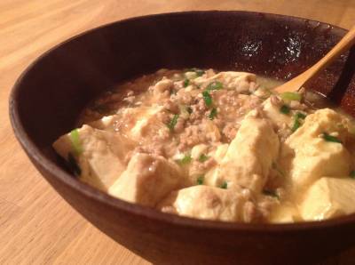 豆腐とひき肉の煮物
