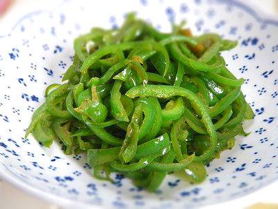 ピーマンのしょうゆ炒め