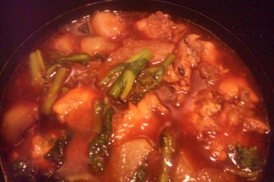 白身魚と菜の花のこっくり煮