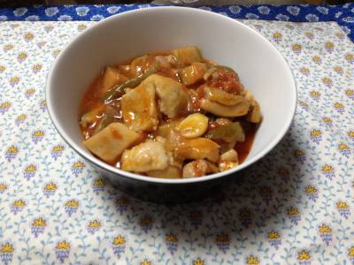 鶏肉となすのトマト煮