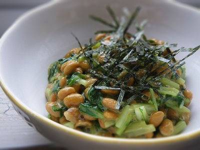 小松菜の納豆あえ