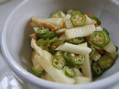 長芋とちくわの オクラあえ