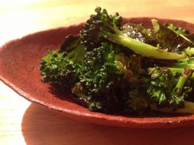 ブロッコリの塩のり炒め