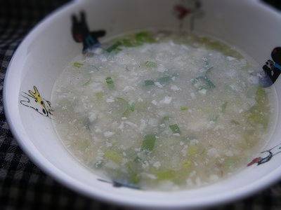くずし豆腐とたっぷりねぎのスープ
