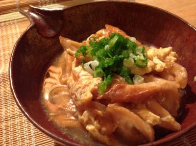 ちくわとたまねぎの柳川風