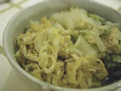 白菜と油揚げの煮びたし