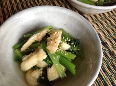 小松菜と油揚げの煮びたし