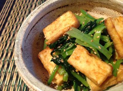 小松菜と厚揚げのナムル
