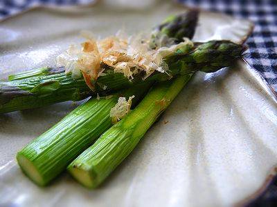 アスパラガスの焼きびたし