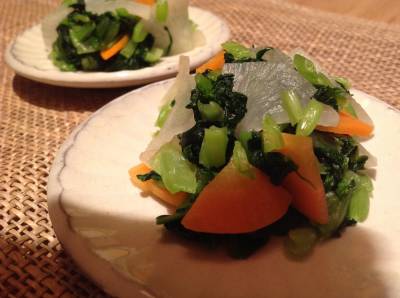 小松菜のあとひき漬け