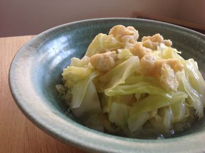 春キャベツと油揚げのサッと煮