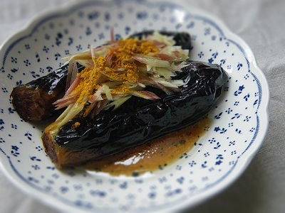 揚げなすとみょうがのサラダ