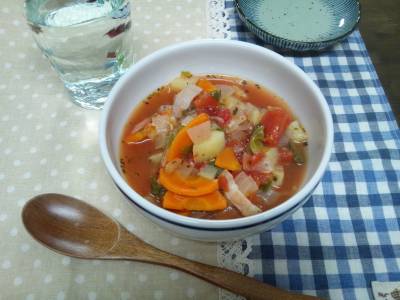 レンジミネストローネ