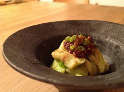 レンジナスのごまみそかけ