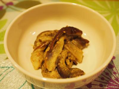 レンジナスのごまみそかけ