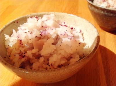 さと芋(しそ風味)ご飯
