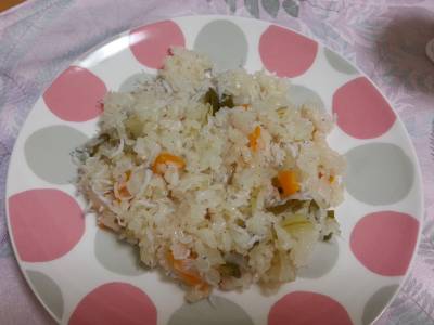 じゃこピーマンバターピラフ