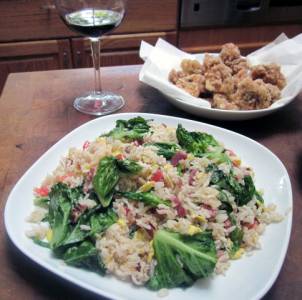 トマトレタスチャーハン