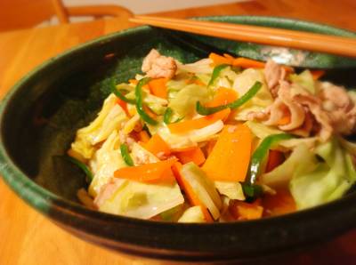 シャッキリ野菜炒(いた)め