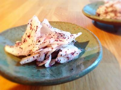 かぶの赤じそあえ