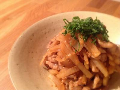 大根のしょうがじょうゆ炒め