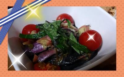 冷やしなすのごまソース