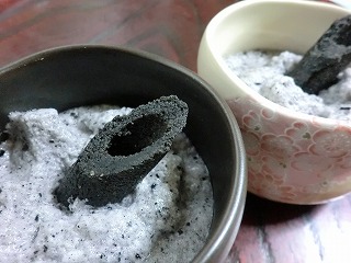 黒糖のふわふわ淡雪かん