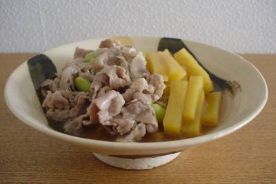 さつまいもと豚バラ肉の酢煮